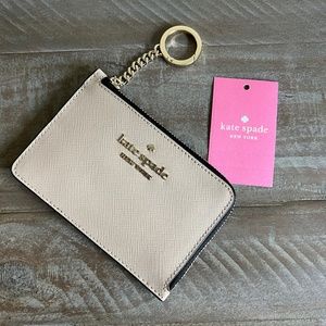 NEW with tag Kate Spade Beige and black Multi Card Holder Wallet